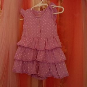 Carter's 18m girls lavender polka dot onesie dress